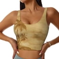 thumbnail image 1 of Pofeuu Retro Palm Tree Print Sports Bra for Women Sexy Vest Yoga Running Gym Fitness Crop Bras Tops-X-Large, 1 of 1