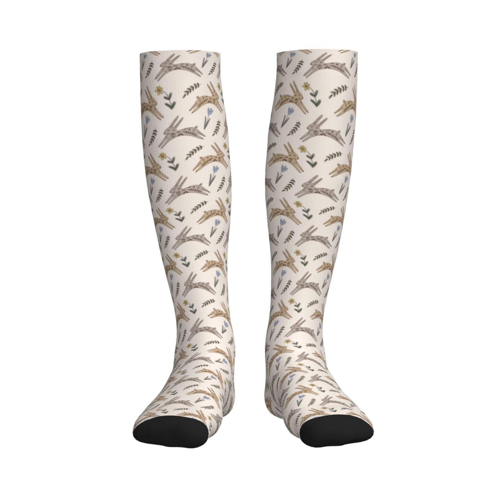 Pofeuu Retro Rabbit Print Compression Socks for Women & Men Circulation ...