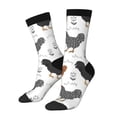 thumbnail image 1 of Pofeuu Retro Rooster Print Crew Socks, Adult Running Hiking Socks for Youth and Adult, 1 of 6