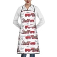 thumbnail image 1 of Pofeuu Retro Train Print Aprons with Pockets, Cute Aprons for Kitchen, Cooking, Server, Barber, Chef Apron, 1 of 7