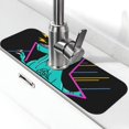 thumbnail image 1 of Pofeuu Rex Dinosaur With Sunglasses Print Splash Guard for Sink Faucet Sink Gadgets-Splash Guard Behind Faucet Drip Catcher for Kitchen, Bathroom,Sink Mat, 1 of 7