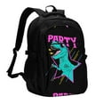 thumbnail image 1 of Pofeuu Rex Dinosaur With Sunglasses Print Storage Laptop Backpack with USB Charging Port[Water Resistant] College Computer Bookbag Fits, 1 of 7