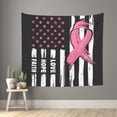 thumbnail image 1 of Pofeuu Ribbon Breast Cancer Awareness Print Wall Tapestry Decoration Wall Hanging Tapestry 60 x 51 Inch, 1 of 6