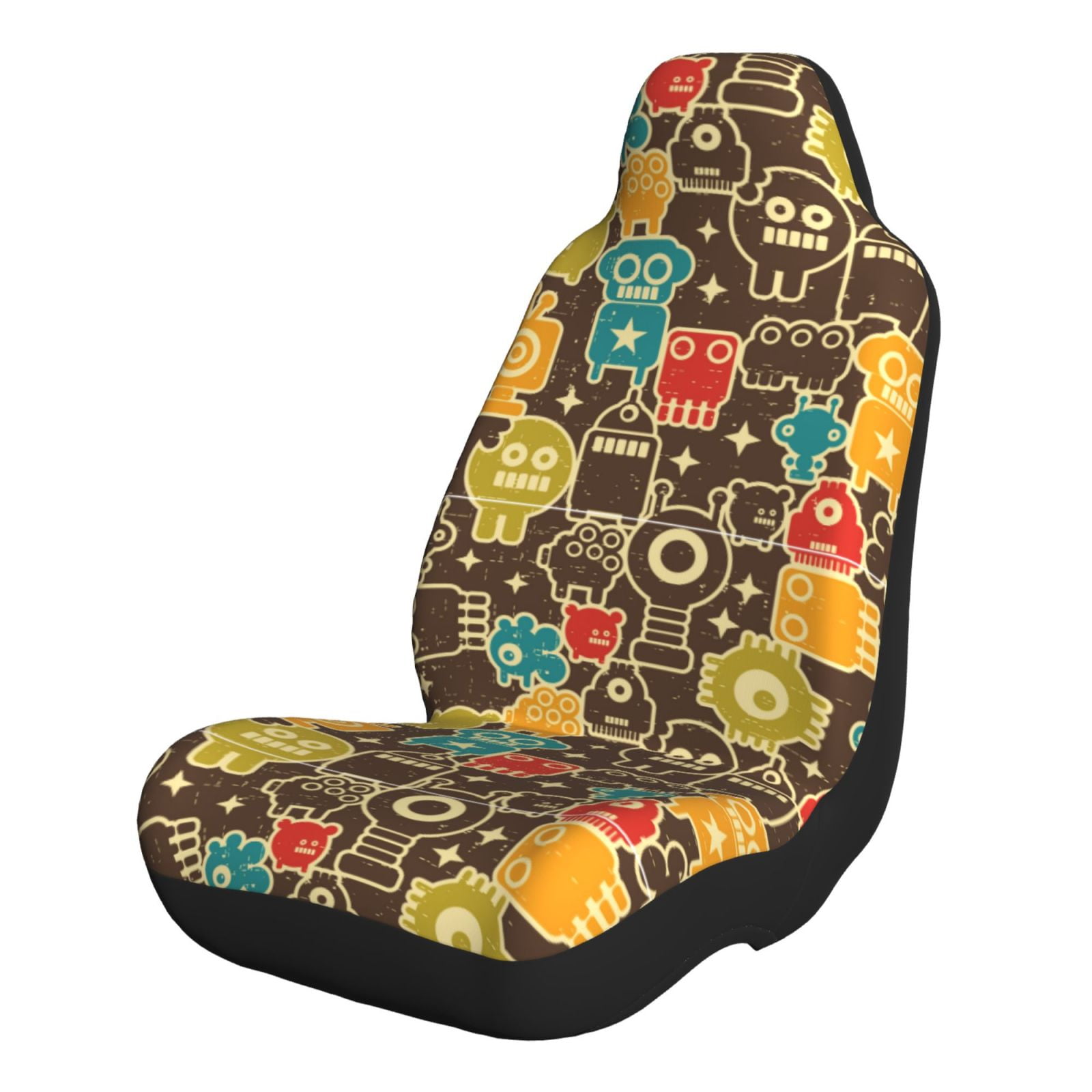 Pofeuu Robot and Monsters Print Automotive Car Seat Covers Flat Cloth
