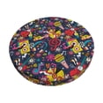 thumbnail image 1 of Pofeuu Rock Music Print Round Bar Stool Covers - Super Soft and Washable Elastic Stool Cushion Slipcover Easy Clean Velvet-12 inch, 1 of 7