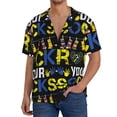thumbnail image 1 of Pofeuu Rock Your Socks Print Mens Casual Short Sleeve Shirts Beach Summer Spread Collar Pocket Tops Men's Casual Short-sleeved Shirt-X-Large, 1 of 5