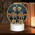 thumbnail image 1 of Pofeuu Romantic Skeletons Under Moon Print LED Christmas Night Light Lamp Base Gift DIY 3D Clear Acrylic Blank Engrave Sheets for Room Cafe Bar Birthday Party Decoration, 1 of 9