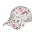 thumbnail image 1 of Pofeuu Romantic Travel In Paris Print Adult Adjustable Embroidered Graphic Baseball Hat for Men and Women, 1 of 6