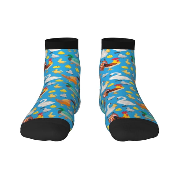 Pofeuu Rooster And Chickens Print 30cm Socks, Adult Running Hiking Socks for Youth and Adult