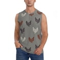thumbnail image 1 of Pofeuu Rooster Print Men's Muscle T-Shirt, Sleeveless, Muscle Tank, Classic Muscle Tee Top For Men Casual Sleeveless Muscle T-Shirt Trendy Clothes-X-Large, 1 of 7