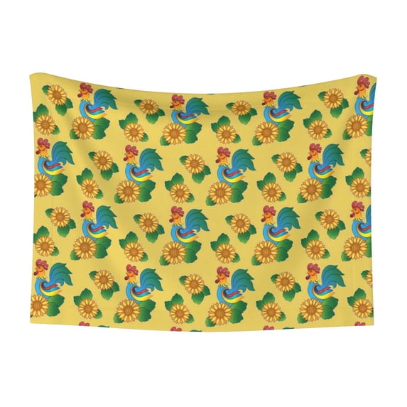 Pofeuu Roosters And Sunflowers Print Puppy Blanket,Dog Blankets,Pet Blanket Cozy Cat Blankets for Indoor Cats, Fuzzy Pet Blanket for Kitten Doggy Dog Blankets-Medium