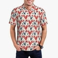 thumbnail image 1 of Pofeuu Roosters Print Men's Loose Fit Midweight Short-Sleeve Pocket Polo-3X-Large, 1 of 6