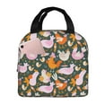 thumbnail image 1 of Pofeuu Roosters and Chicks Print Lunch Bag Lunch Box Large Capacity Insulated Lunch Bag for Adult, Leakproof Reusable Lunch Tote Bags for Work, 1 of 5