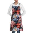 thumbnail image 1 of Pofeuu Rose Flowers Print Aprons with Pockets, Cute Aprons for Kitchen, Cooking, Server, Barber, Chef Apron, 1 of 7