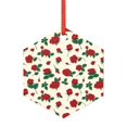 thumbnail image 1 of Pofeuu Rose Flowers Print Christmas Decorations Christmas Ornaments Round Acrylic Flat Hanging Pendant Xmas Hanging Decoration-Hexagon, 1 of 7