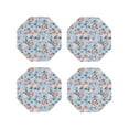 thumbnail image 1 of Pofeuu Rose Flowers Print Coasters for Drinks, 4Pack PU Leather Coasters, Bar Drink Coasters for Tabletop Protection, Furniture from Damage-Octagon, 1 of 6