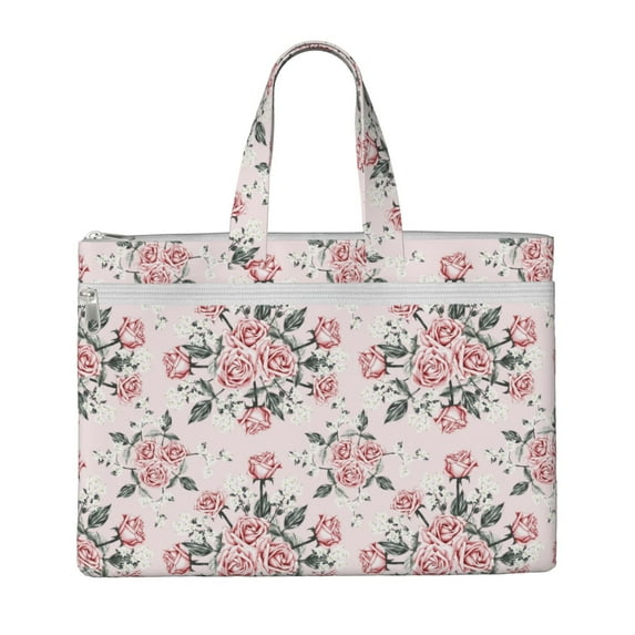 Pofeuu Rose Flowers Print Laptop Bag Carrying - Computer Bag Laptop Case Shoulder Slim Work Travel