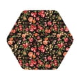 thumbnail image 1 of Pofeuu Rose Flowers Print Leather Coasters Set of 6, Round Cups Mugs Mat Pad for Home Kitchen Heat Resistant Drink Coasters,Hexagon, 1 of 7