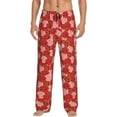 thumbnail image 1 of Pofeuu Rose Flowers Print Men's Pajama Pants, Soft Lounge Pajama Pants with big pockets for Men Plaid Pj Bottoms-Large, 1 of 6