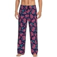 thumbnail image 1 of Pofeuu Rose Flowers Print Men's Pajama Pants, Soft Lounge Pajama Pants with big pockets for Men Plaid Pj Bottoms-Large, 1 of 6