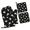 thumbnail image 1 of Pofeuu Rose Flowers Print Oven Mitts and Pot Holders 4 pcs Set,High Heat Resistant 500 Degree Extra Thicken Long Kitchen Cotton Oven Glove for Cooking, 1 of 6