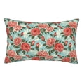 thumbnail image 1 of Pofeuu Rose Flowers Print Polyester Microfiber Plush Pillowcases, Super Soft and Cozy Pillow Case Covers with Envelop Closure（Pillow core not included）-14"x20", 1 of 6