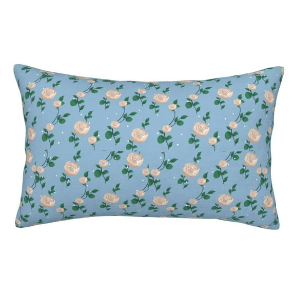 Pofeuu Rose Flowers Print Polyester Microfiber Plush Pillowcases, Super Soft and Cozy Pillow Case Covers with Envelop Closure(Pillow core not included)-14"x20"