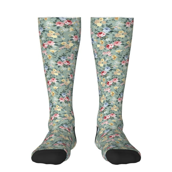 Pofeuu Rose Flowers Print Stockings, Adult Running Hiking Socks for Youth and Adult