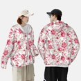 thumbnail image 1 of Pofeuu Rose Flowers Print Sun Protection Outdoor Lightweight Full Zip UV Cooling Hoodie Long Sleeve Summer Clothing for Outdoor Hiking-XX-Large, 1 of 5