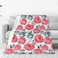 thumbnail image 1 of Pofeuu Rose Flowers Print Ultra-Soft Micro Fleece Blanket,for Bed Or Sofa,All Season Throw Blankets Flannel Blanket-40"x30", 1 of 7