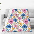 thumbnail image 1 of Pofeuu Rose Flowers Print Ultra-Soft Micro Fleece Blanket,for Bed Or Sofa,All Season Throw Blankets Flannel Blanket-80"x60", 1 of 7