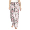 thumbnail image 1 of Pofeuu Rose Flowers Print Women's Fashion Pajama Pants with Pockets Comfy Drawstring Sleep Lounge Bottoms-X-Large, 1 of 6