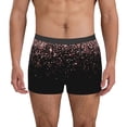thumbnail image 1 of Pofeuu Rose Gold Glitter1 Print Men’s Boxer Briefs, Moisture-Wicking Underwear, Regular,Trunk-X-Large, 1 of 5