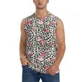thumbnail image 1 of Pofeuu Rose Mix Leopard 3 Print Men's Muscle T-Shirt, Sleeveless, Muscle Tank, Classic Muscle Tee Top For Men Casual Sleeveless Muscle T-Shirt Trendy Clothes-Medium, 1 of 7