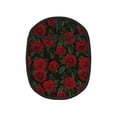 thumbnail image 1 of Pofeuu Rose Print Silicone Pot Mat Mitten With Hanging Loop Heat Resistant Oven Mitts Non-Slip Bbq Baking Smoking Potholders, 1 of 7