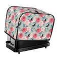 Pofeuu Roses and Butterflies Print Universal Two Slice Toaster Cover
