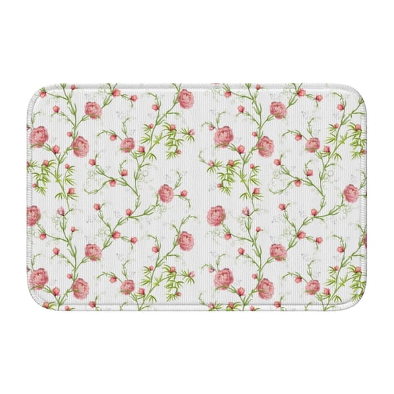 Pofeuu Roses Flowers Print Hem Mat 40x60 - Multipurpose Doormat for Indoor & Outdoor Use - Welcome Your Guests with our Entrance Mat