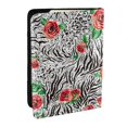 thumbnail image 1 of Pofeuu Roses Mixed Zebra 1 Print Travel Document Organizer Passport Holder Men Women for Family (6.5 in x 4.5 in),Wallet Holder Credit Card Clutch Bag Case, 1 of 5