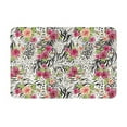 thumbnail image 1 of Pofeuu Roses Mixed Zebra Print Flannel Doormats Rug16"x24"Rug Washable Doormats Indoor Outdoor Rugs for Layered Front Door Mats, Porch, Kitchen, Entryway, 1 of 7