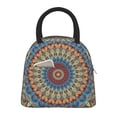 thumbnail image 1 of Pofeuu Round Mandala Print Lunch Bag for Adult Insulated Lunch Box,Leakproof Cooler Food Lunch Containers Reusable High Capacity Lunch Tote Bags-One Size, 1 of 6