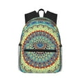 thumbnail image 1 of Pofeuu Round Mandala1 Print Laptop Backpack Travel Canvas Backpack for School Lightweight and Comfortable Backpack College Backpack Schoolbag, 1 of 6