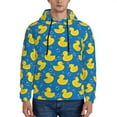 thumbnail image 1 of Pofeuu Rubber Duck Print Mens Casual Hooded Collar Drawstring Hoodies Pullover Sweatshirts Casual Long Sleeve Shirts-Large, 1 of 7
