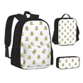 thumbnail image 1 of Pofeuu Rubber Duck Showe Print Backpack Travel Backpacks With Lunch Bag Pencil Bag Set 3 pcs Set Cartoon Backpack, 1 of 7
