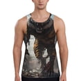 thumbnail image 1 of Pofeuu Ruins Tiger Warrior Print Men's Workout Tank Tops Sleeveless Muscle Gym Shirt Quick Dry-XX-Large, 1 of 7