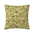 thumbnail image 1 of Pofeuu Running Beagle Print Double-sided plush pillowcase Square Throw Pillow Covers Pillows Cover for Living Room Bedroom Sofa Couch Cushion Cover（No pillow core）-20"x20", 1 of 7