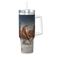 thumbnail image 1 of Pofeuu Running Horses Print 40oz Ice Bully With Handle And Straw Stainless Steel Vacuum Insulated Cup And 2 In 1 Straw Lid, 1 of 8