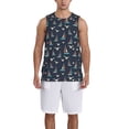 thumbnail image 1 of Pofeuu Sailboat And Seagull Print Basketball Jersey, Shirts for Men Youth Basketball Jersey Crew Neck-XX-Large, 1 of 6