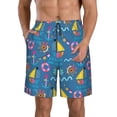 thumbnail image 1 of Pofeuu Sailboat With Sailing Prin Men's Swim Trunks Quick Dry Bathing Suit Swimming Board Shorts Mesh Lining Beach Swimwear-Large, 1 of 6