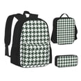 thumbnail image 1 of Pofeuu Scottish Checkered Print Backpack Travel Backpacks With Lunch Bag Pencil Bag Set 3 pcs Set Cartoon Backpack, 1 of 7