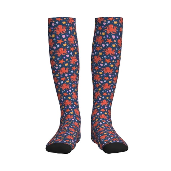 Pofeuu Sea Animals Print Compression Socks for Women & Men Circulation - Best Support for Nurses,Running,Athletic,Sports